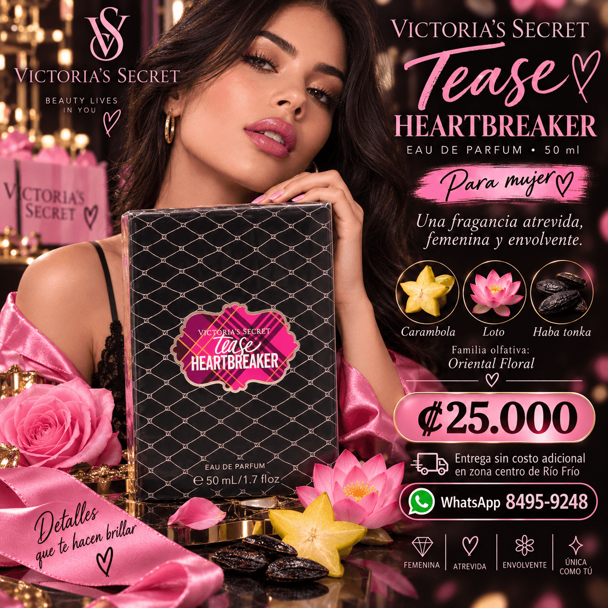 Victoria’s Secret Tease Heartbreaker – Eau de Parfum (50 ml). 🌸💗