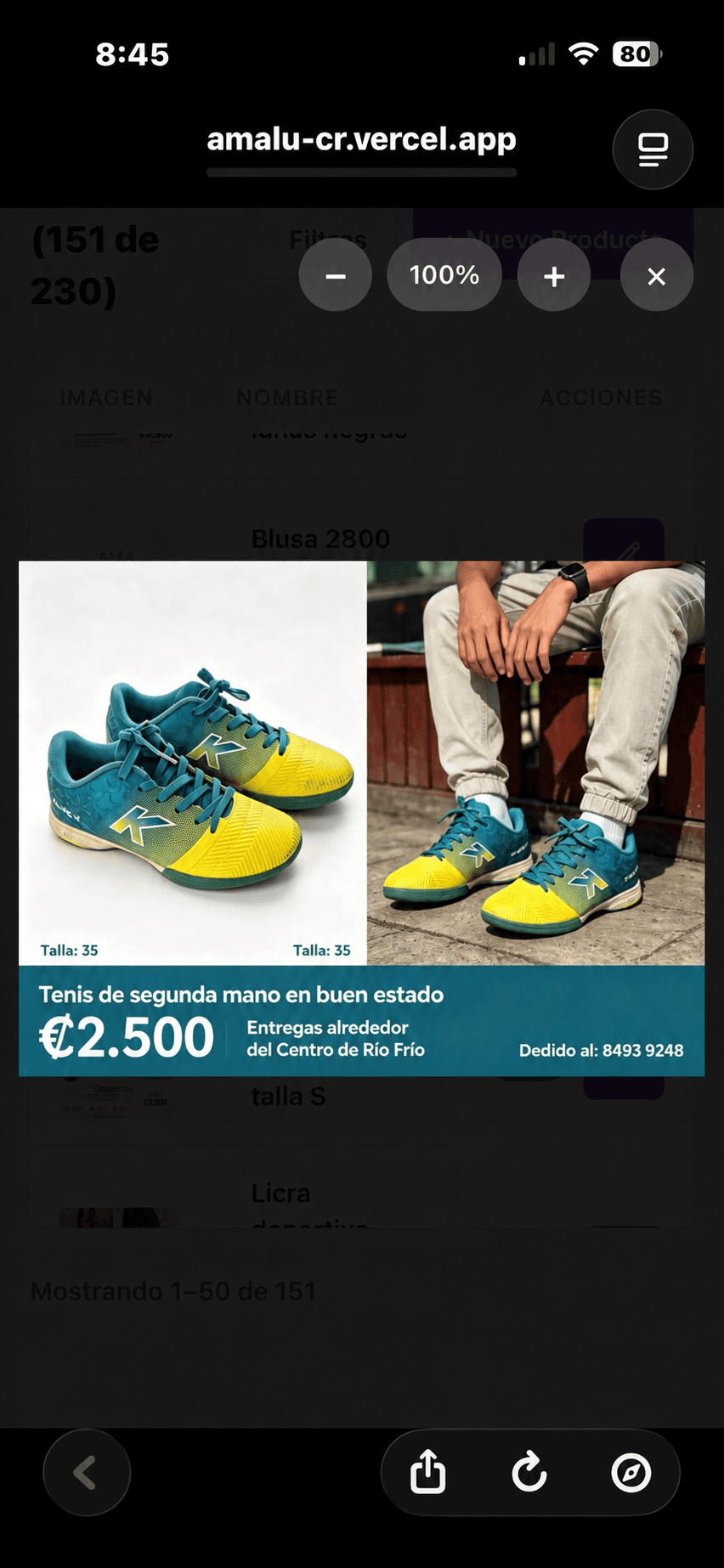 Tenis, talla 35 de niño o Uni Unisex