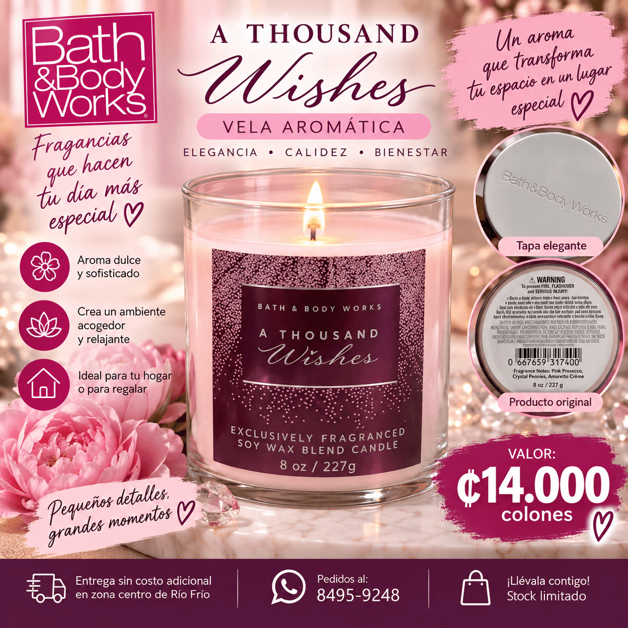 Bath & Body Works A Thousand Wishes – Vela Aromática. 