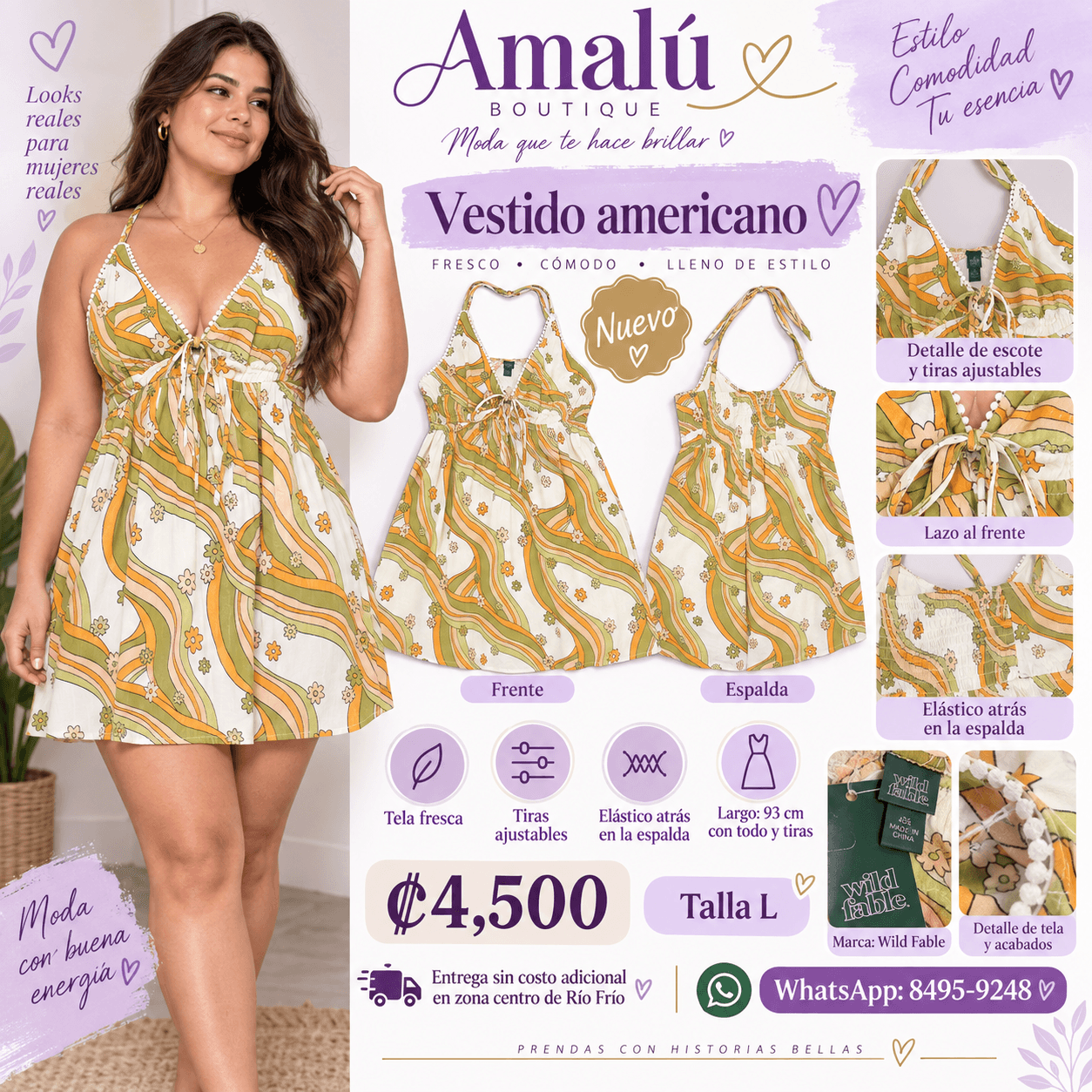 Vestido estampado Wild Fable