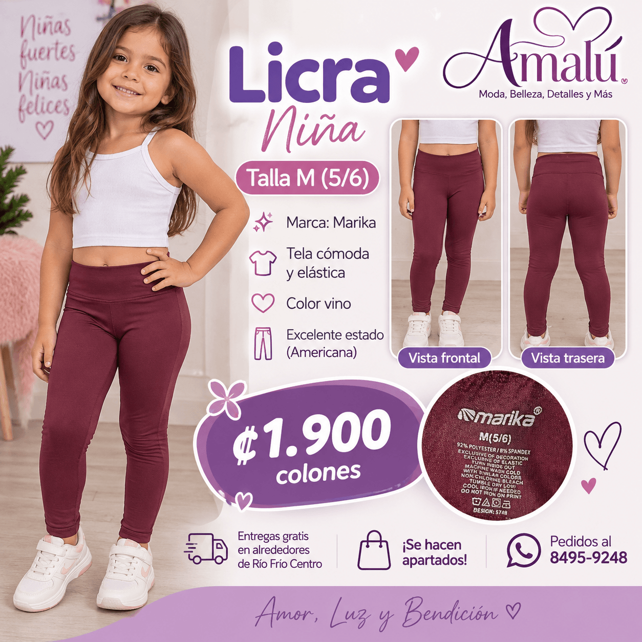 Licra de niña vino