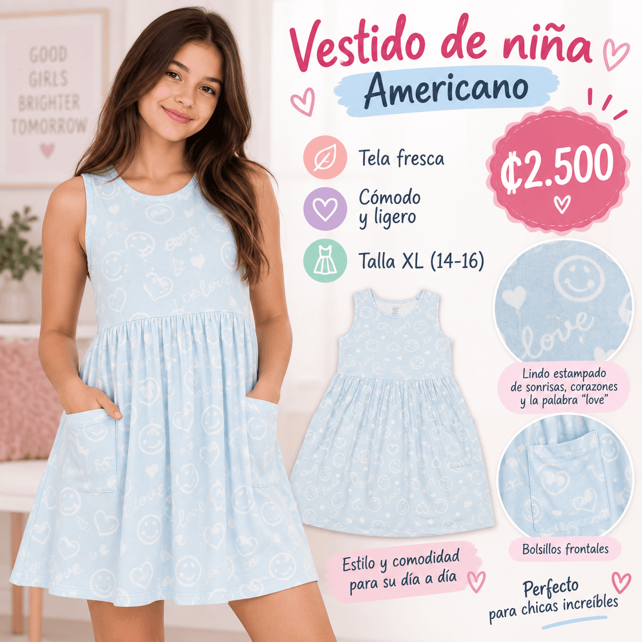 Vestido de niña Wonder Nation