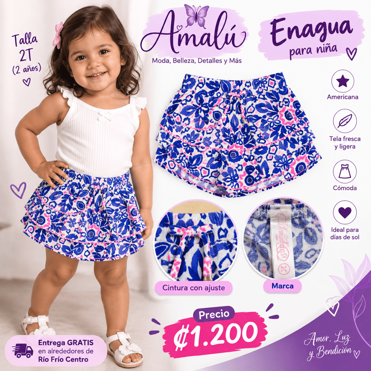 Enagua de niña americana