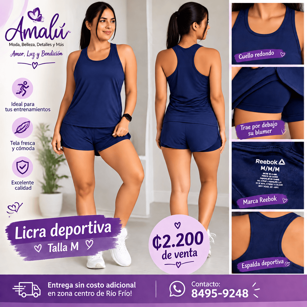 Licra deportiva Reebok
