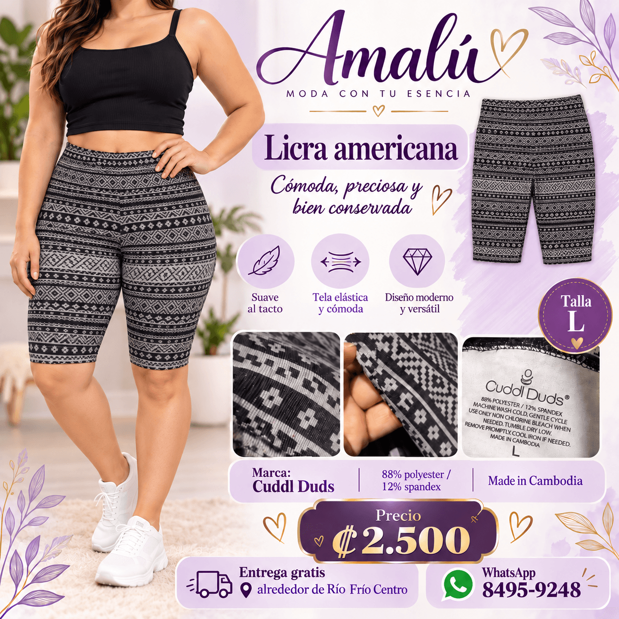 Licra capri Cuddl Duds