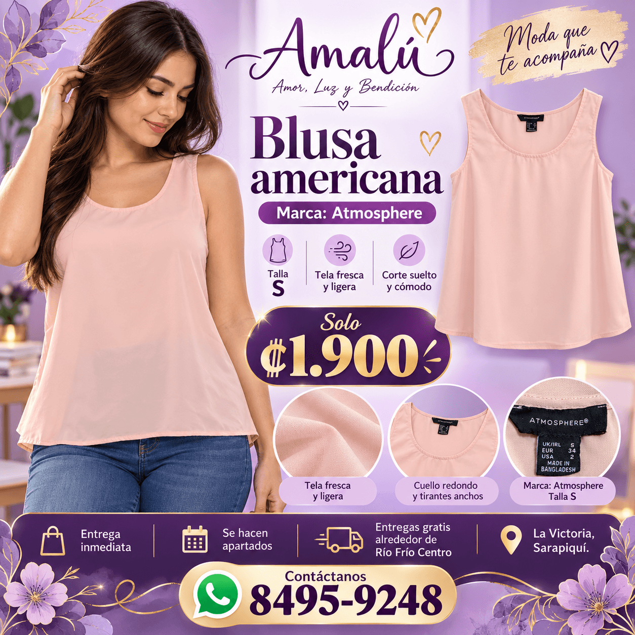 Blusa americana Atmosphere talla S