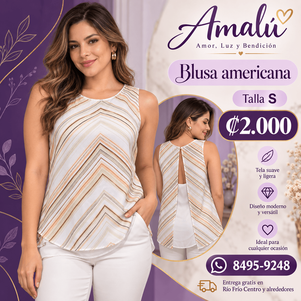 Blusa americana talla S