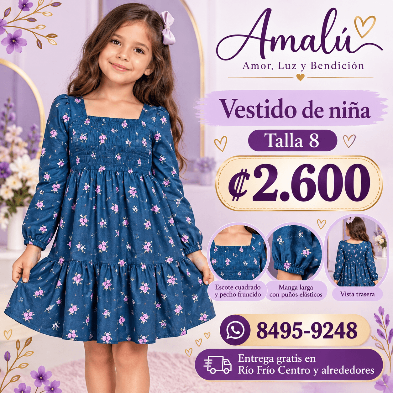 Vestido de niña talla 8