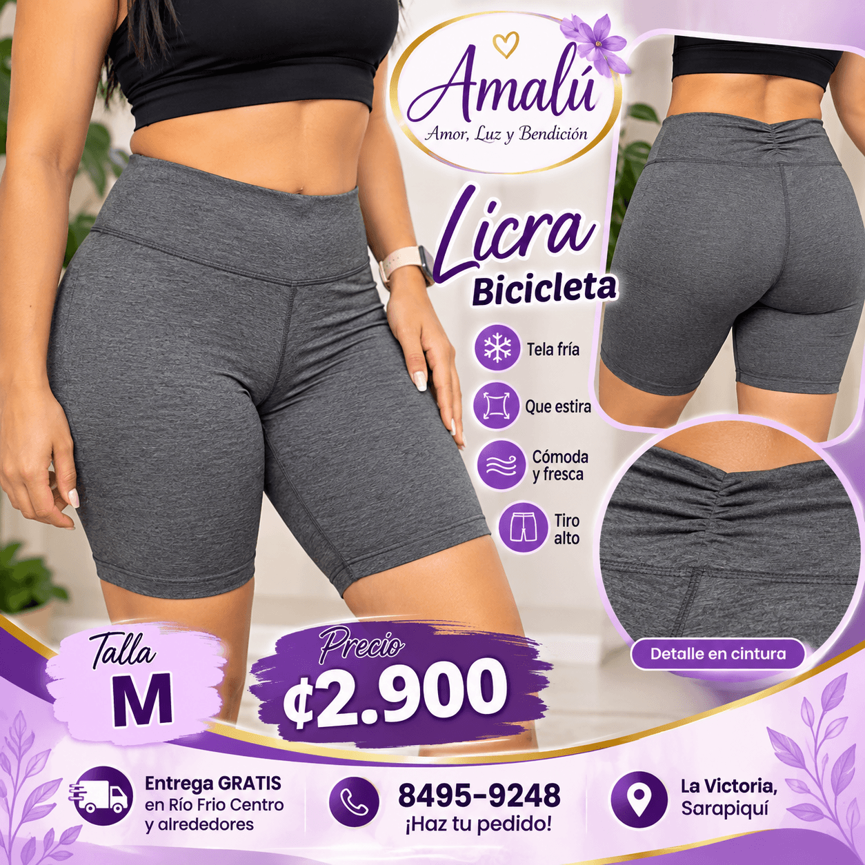Licra tipo bicicleta talla M