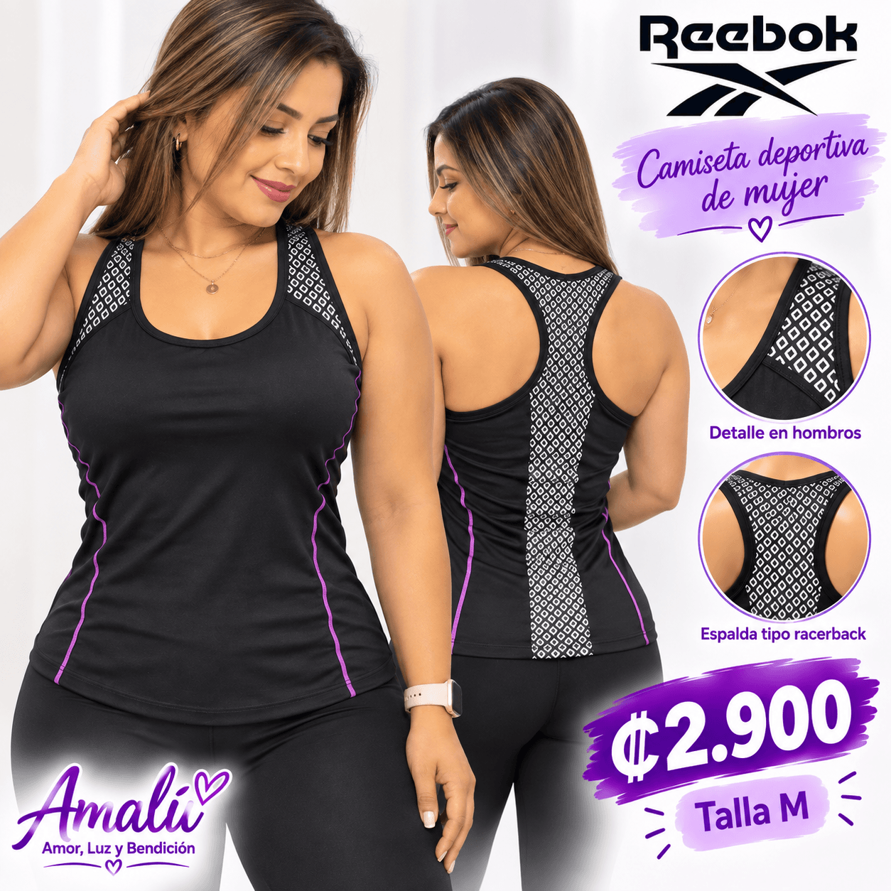 Camiseta deportiva Reebok talla M