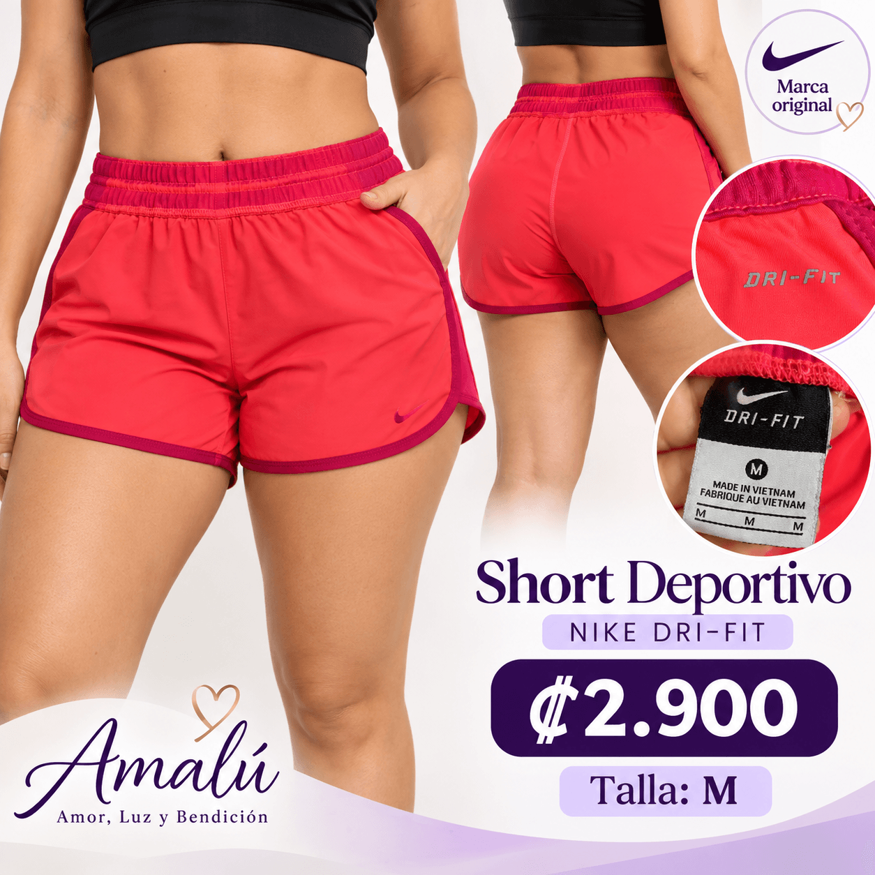 Short deportivo Nike Dri-FIT talla M