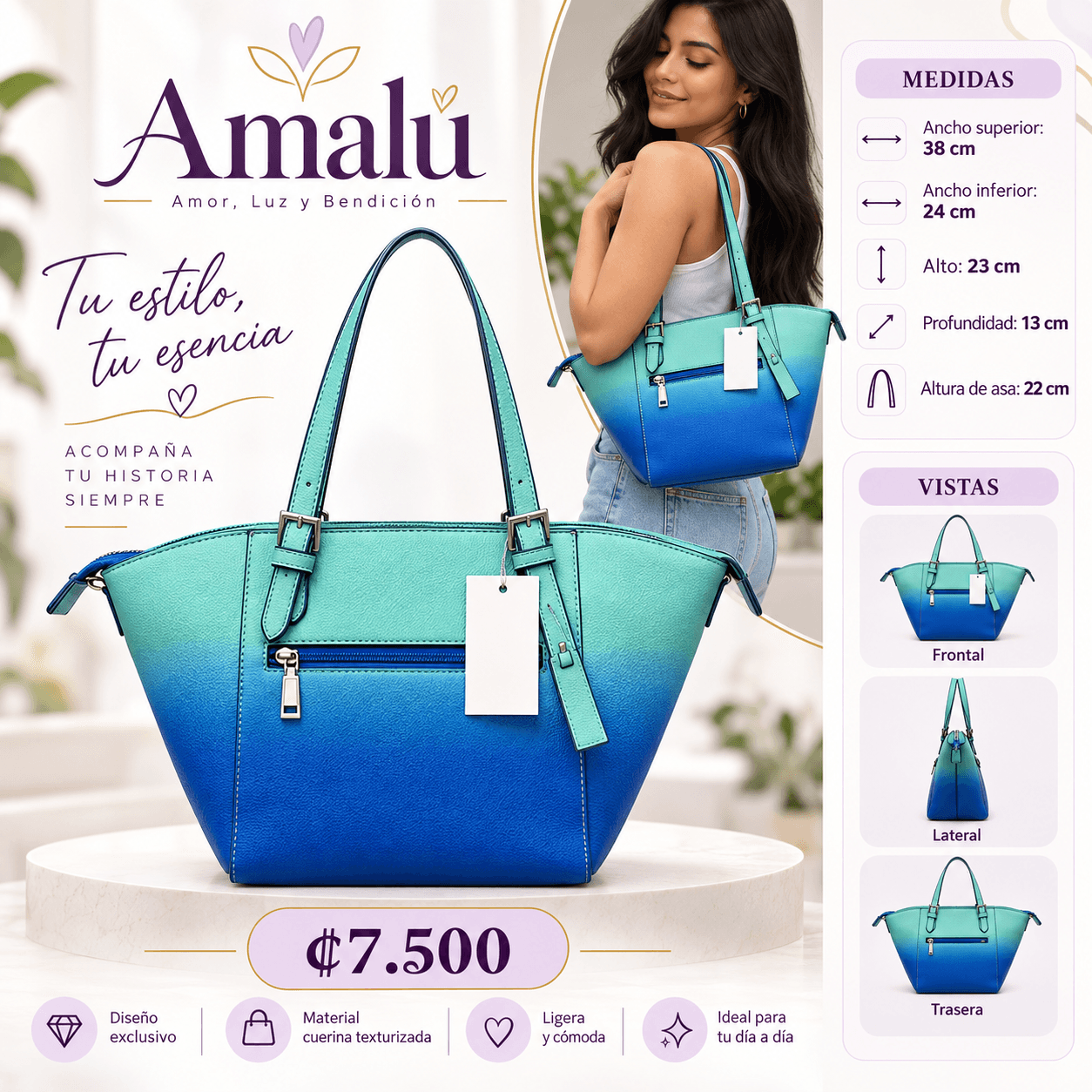Bolso de mano degradado