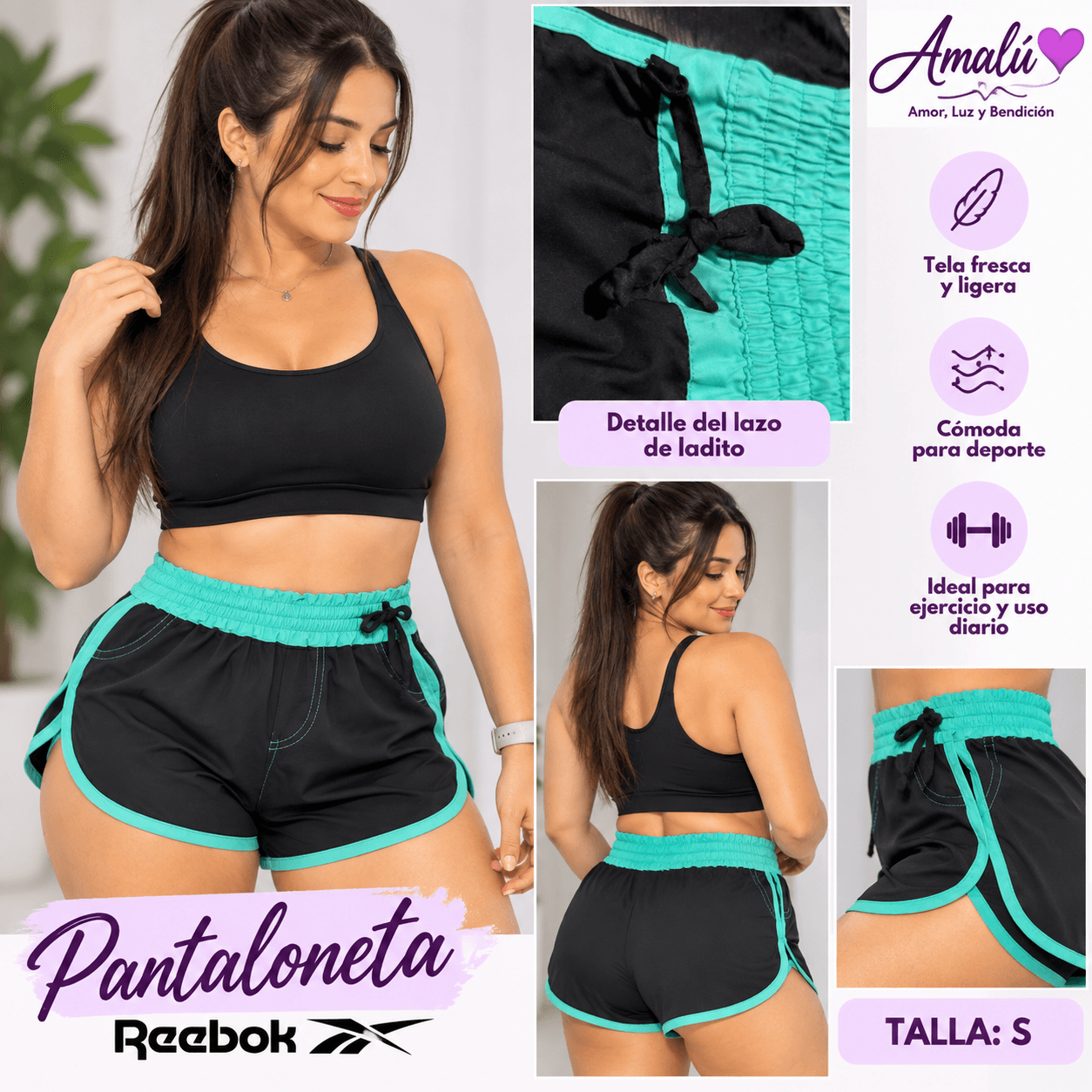 Pantaloneta deportiva talla S