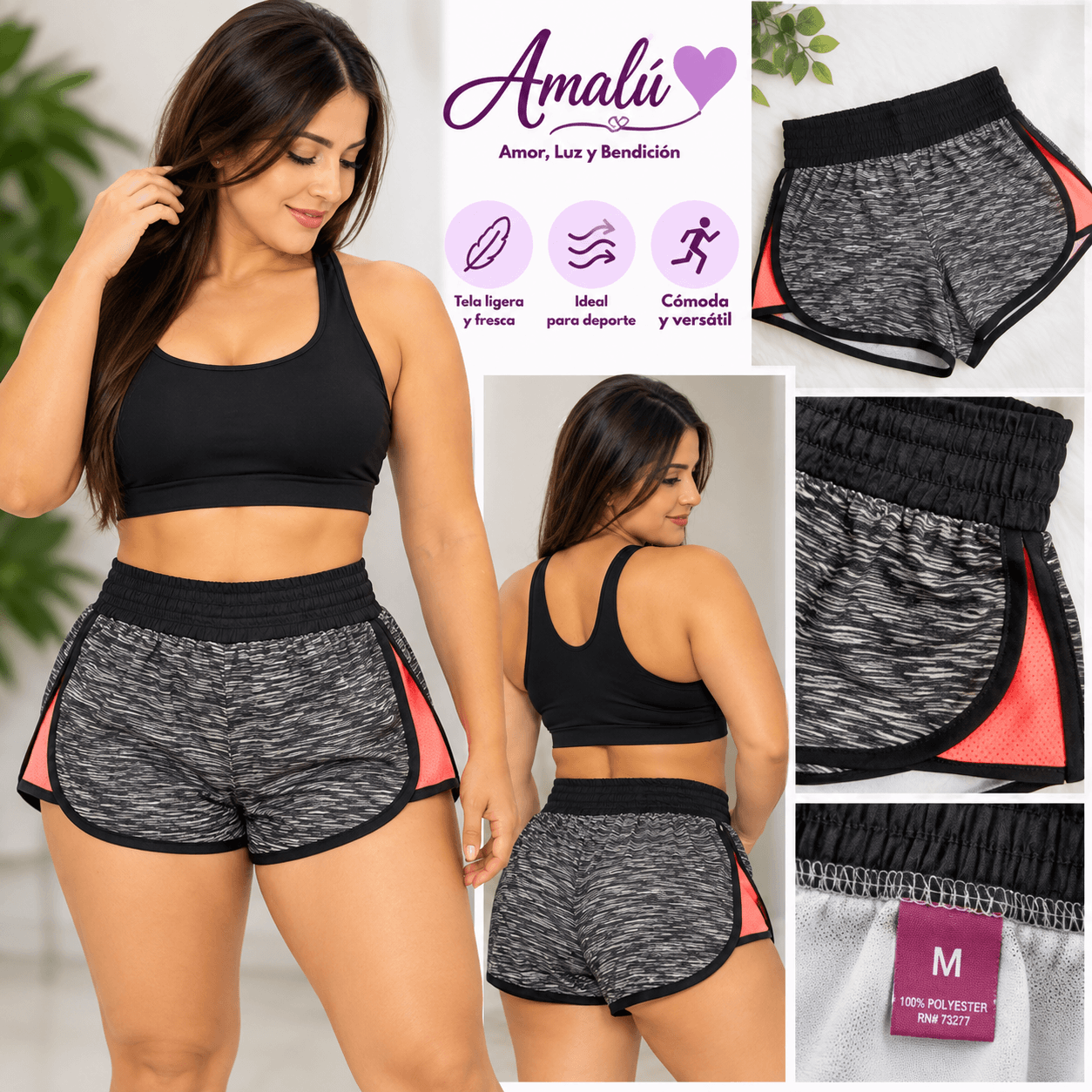 Pantaloneta deportiva talla S