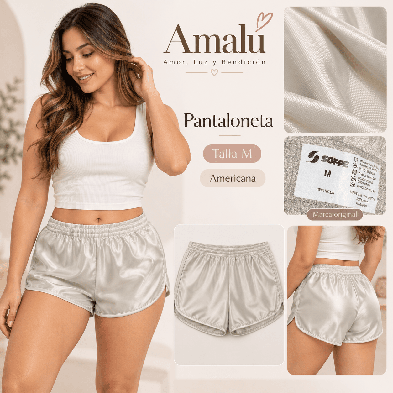 Pantaloneta deportiva Soffe talla M