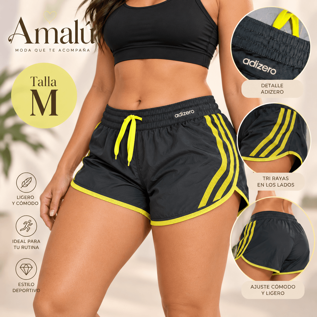 Pantaloneta deportiva Adidas Adizero