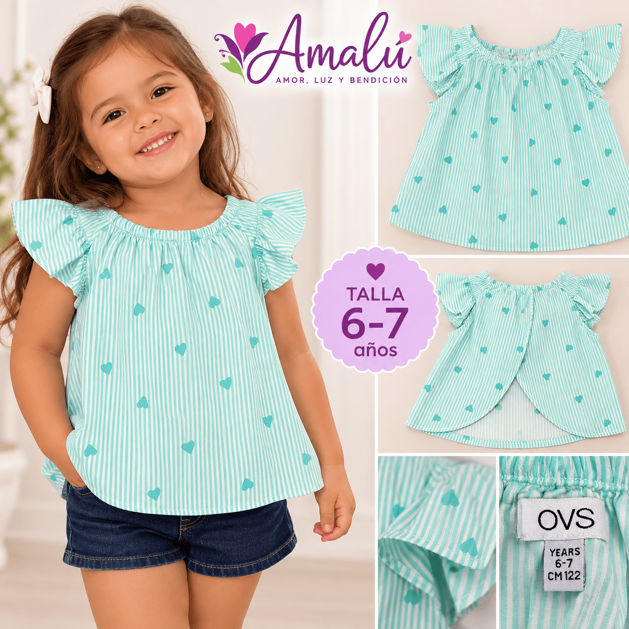 Blusa americana OVS para niña