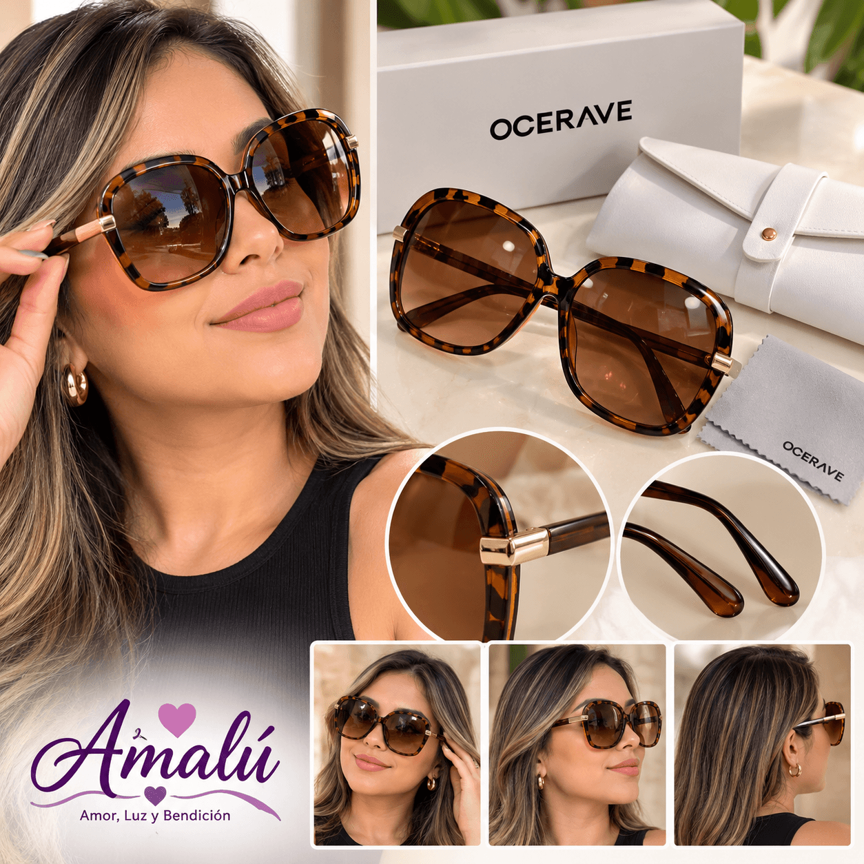 Lentes de sol OCERAVE estilo carey
