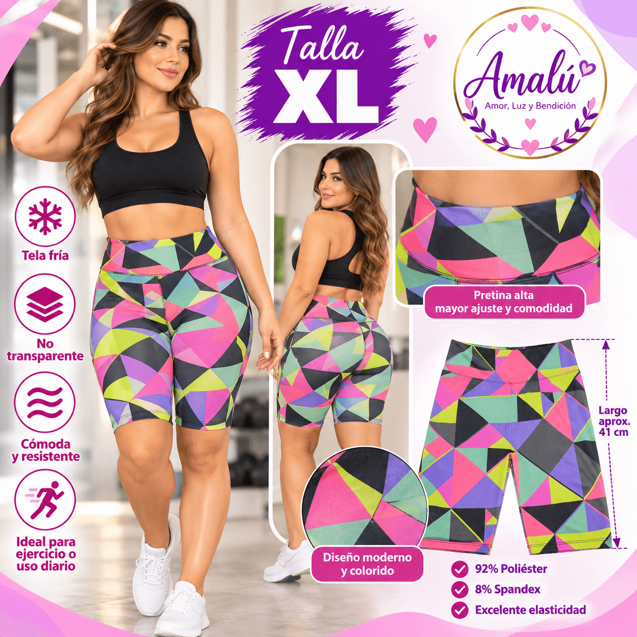 Short deportivo multicolor No Boundaries XL