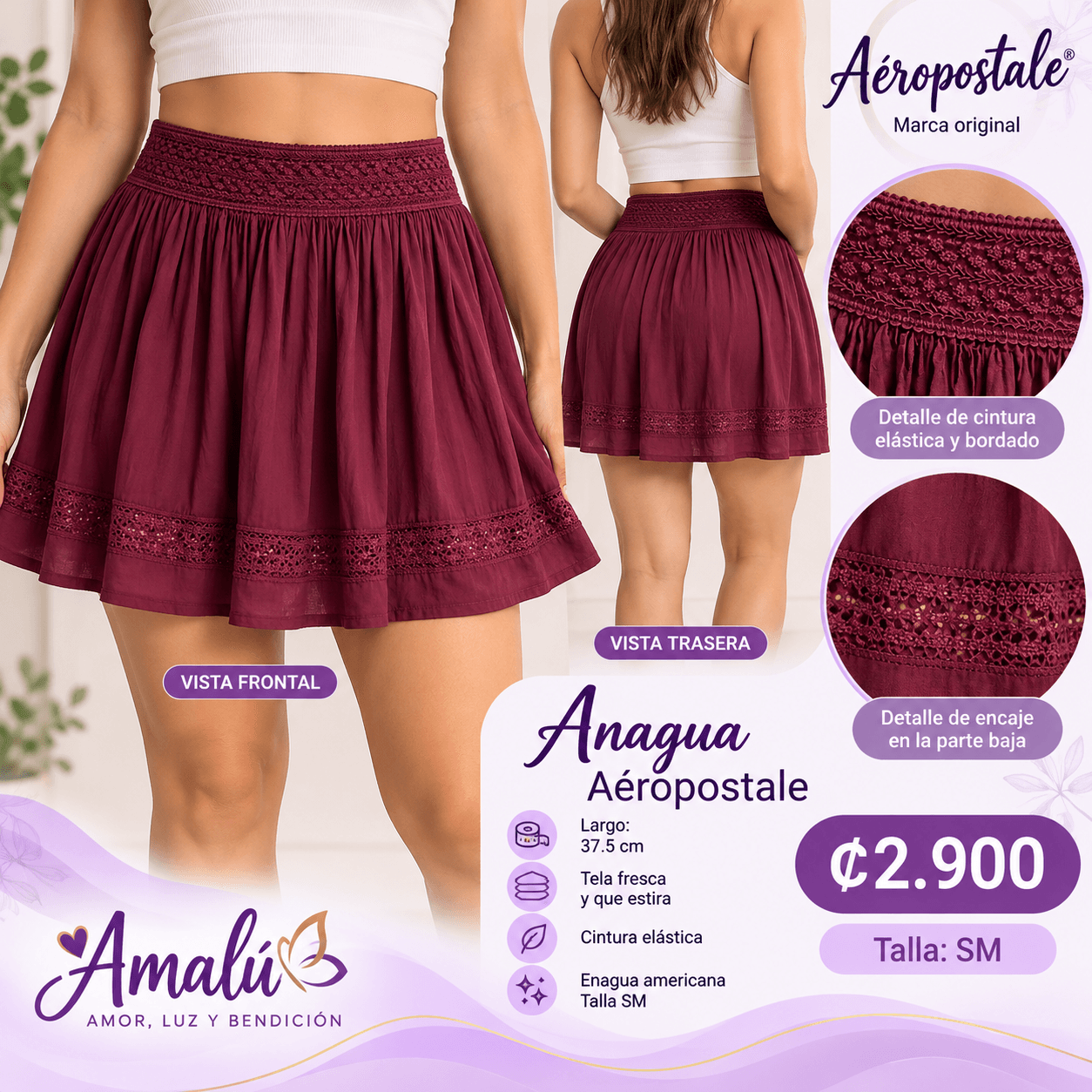 Enagua americana Aéropostale talla S/M