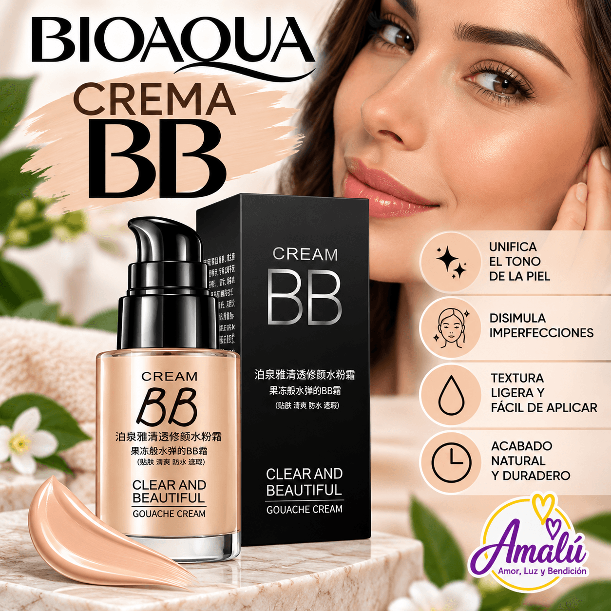 Crema BB BIOAQUA Clear and Beautiful