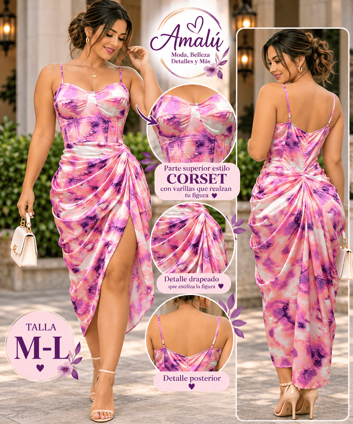 Vestido americano estilo corset talla M/L