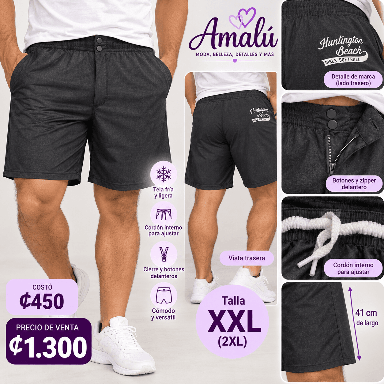Short deportivo Intensity americano talla XXL