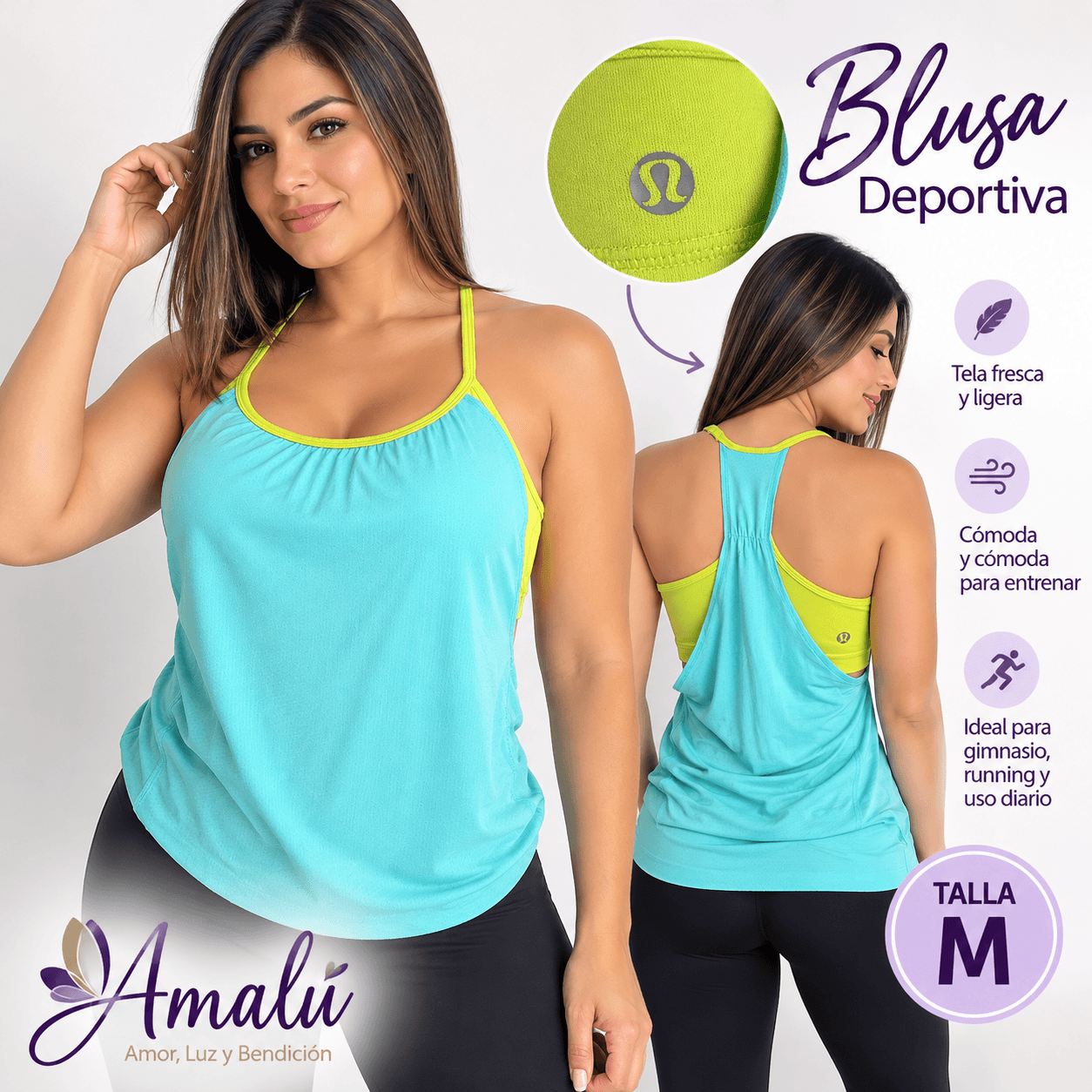 Blusa deportiva americana talla M