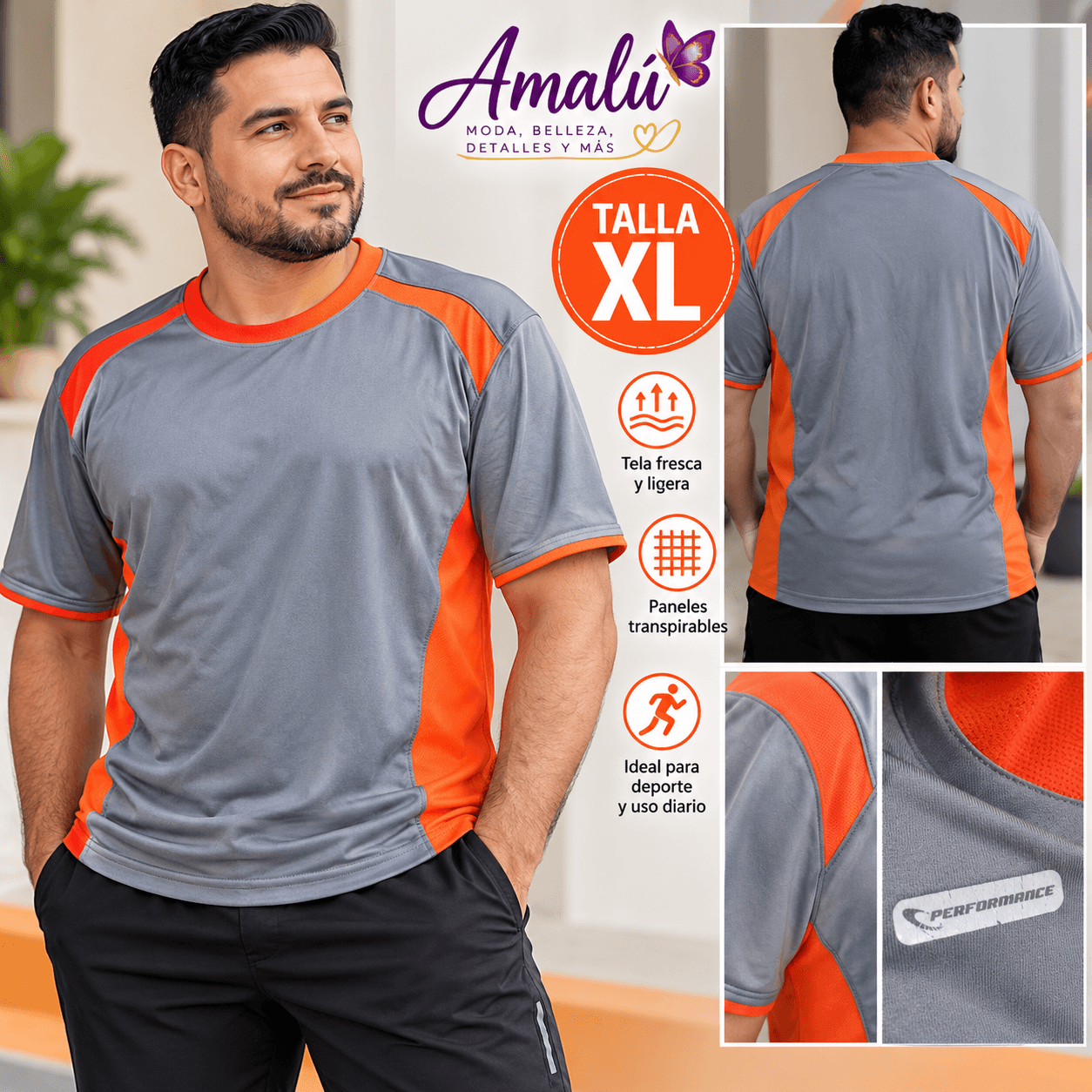 Camiseta deportiva americana para hombre talla XL