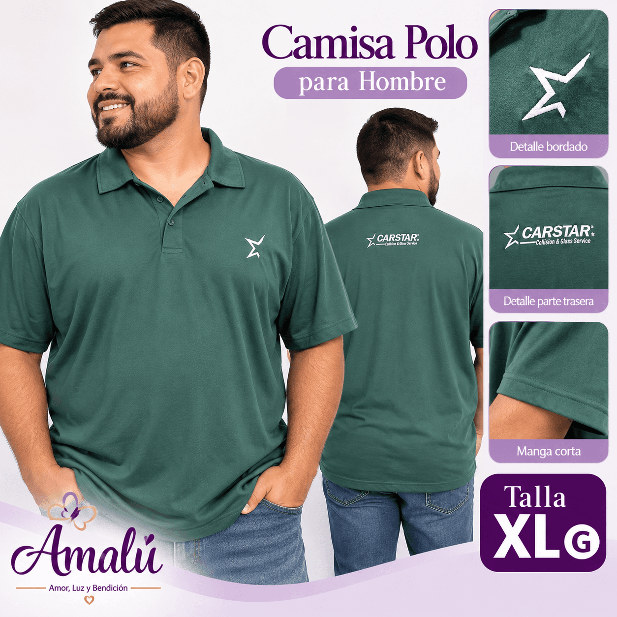 Camisa polo americana para hombre talla XL