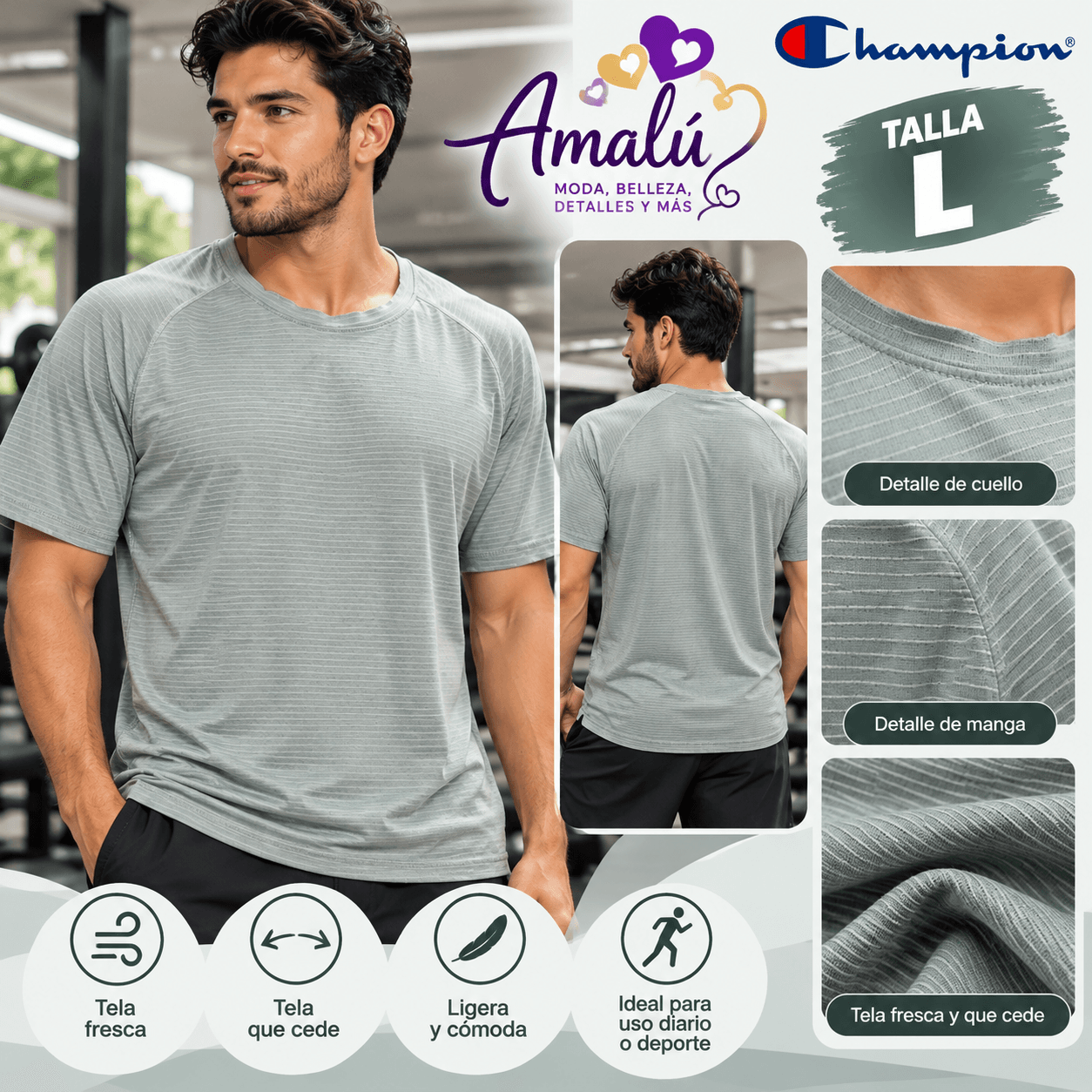 Camiseta deportiva Champion talla L