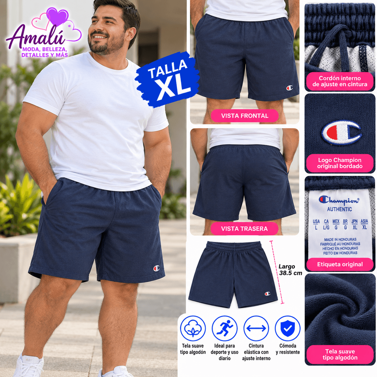 Pantaloneta deportiva Champion
